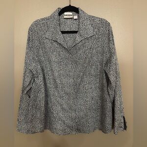 Chico's Black and White Button Down Shirt